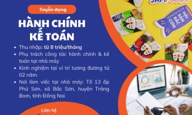 [Đồng Nai] Tuyển dụng nhân viên hành chính - kế toán