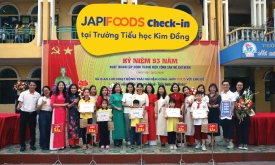 JapiFoods giao lưu cùng hơn 1200 học sinh Trường Tiểu học Kim Đồng - TP. Thái Bình