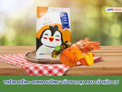 Hải sản rắc cơm - Điểm cộng dinh dưỡng từ 5 loại rau củ hữu cơ