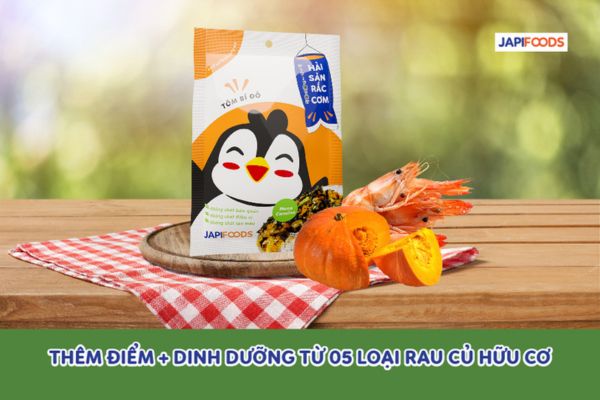 Hải sản rắc cơm - Điểm cộng dinh dưỡng từ 5 loại rau củ hữu cơ